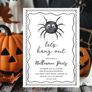 Invitación Vamos a colgar la halloween araña