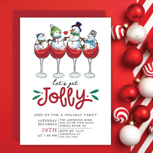 Invitación Vamos a conseguir a Jolly Navidades Fiesta de cóct
