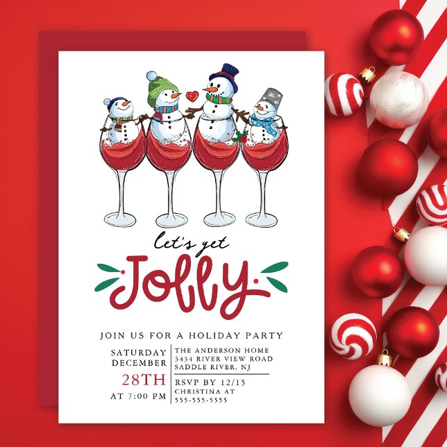Invitación Vamos a conseguir a Jolly Navidades Fiesta de cóct (Subido por el creador)