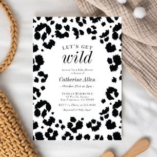 Invitación Vamos a conseguir Baby Shower de leopardo salvaje