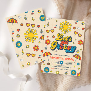 Invitación Vamos a conseguir la fiesta de cumpleaños Groovy R