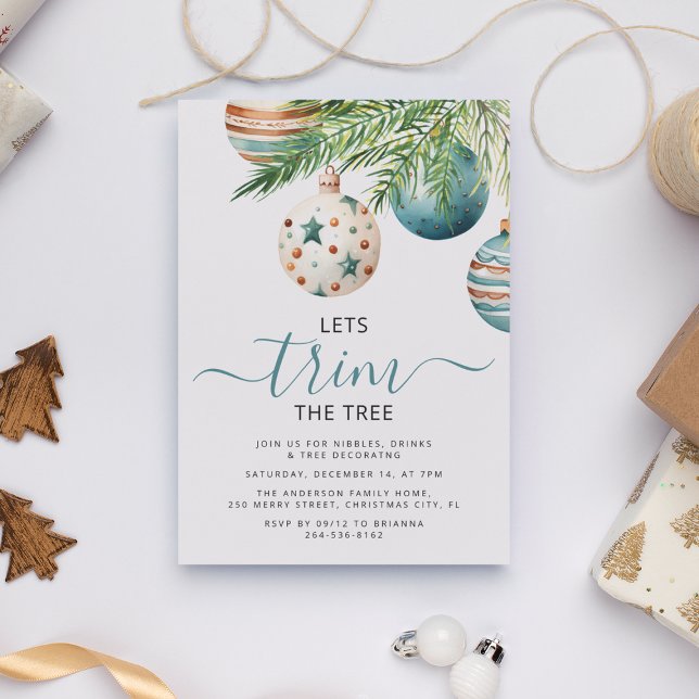 Invitación Vamos a decorar el árbol | Fiesta de Navidad (Subido por el creador)