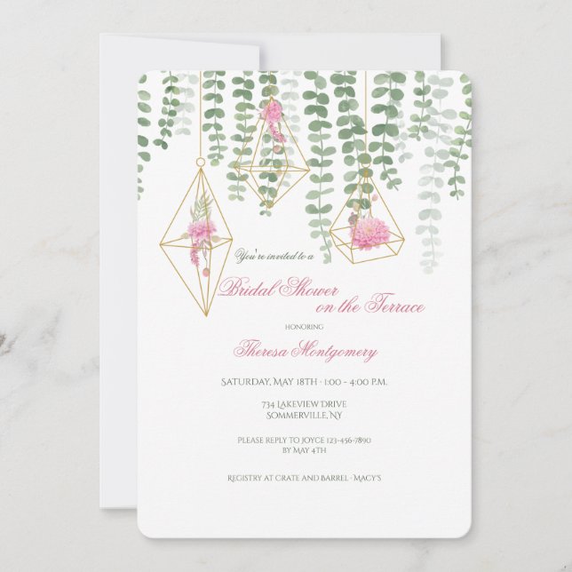 Invitación Vamos a dejar pasar la ducha de novia (Anverso)
