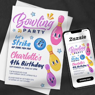 Invitación ¡Vamos a Divertirnos! Fiesta de Cumpleaños de Bolo