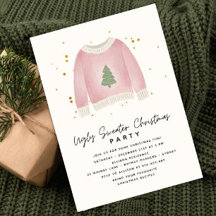 Invitación Vamos a divertirnos Fiesta de Navidad con suéteres