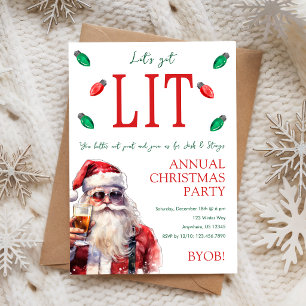 Invitación Vamos a Emborracharnos Fiesta de Navidad de Papá N