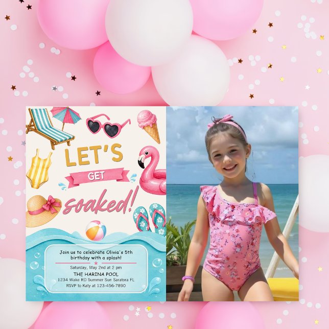 Invitación Vamos a Empaparnos Foto de Fiesta de Cumpleaños de (Subido por el creador)