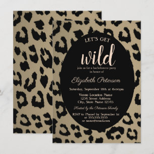 Invitación Vamos a Enloquecer, Animales Estampa de Leopardo D