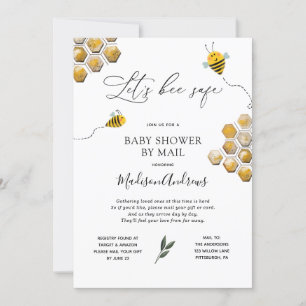 Invitación Vamos a estar seguros de Baby Shower por correo