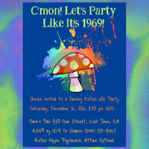 Invitación Vamos a festejar como si fuera 1969 Fiesta