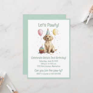 Invitación Vamos a festejar el cumpleaños de los perros Labra