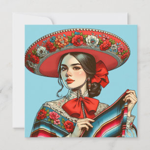 Invitación Vamos a Fiesta Groovy Festivo Sombrero 