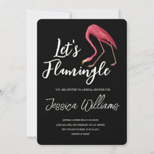 Invitación ¡Vamos a Flamingle! Fiesta Tropical de Despedida d