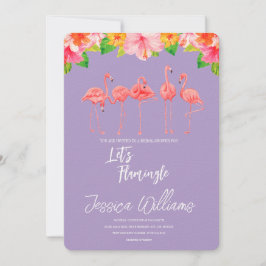 Invitación ¡Vamos a Flamingle! Fiesta Tropical de Despedida d