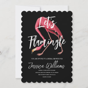 Invitación ¡Vamos a Flamingle! Fiesta Tropical de Despedida d
