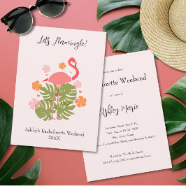Invitación Vamos a Flamingle Fin de semana de despedida de so