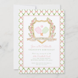 Invitación Vamos a golpear a la corte | Pelota rosa precoz