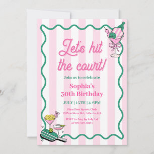 Invitación Vamos a golpear la cancha cumpleaños