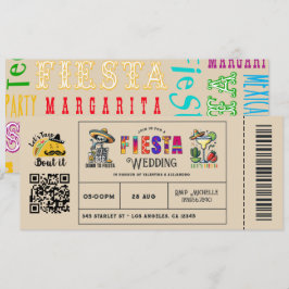 Invitación "Vamos a hablar de tacos" Boleto de boda de fiesta
