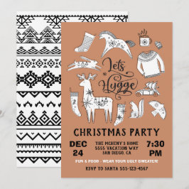 Invitación Vamos a Hygge Fiesta Navideña de Invierno Acogedor