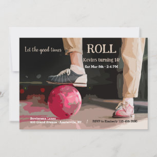 Invitación Vamos a Jugar Bolos