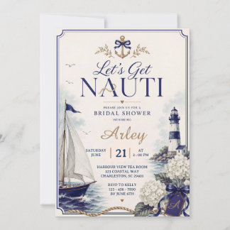 Invitación Vamos a Nauti Despedida de Soltera Náutica Costera