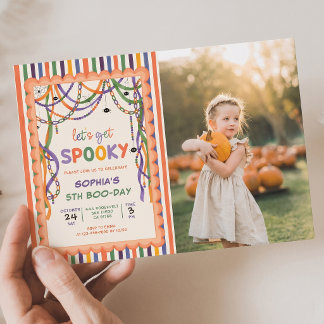 Invitación Vamos a Obtener Espeluznante Cumpleaños Colorido H