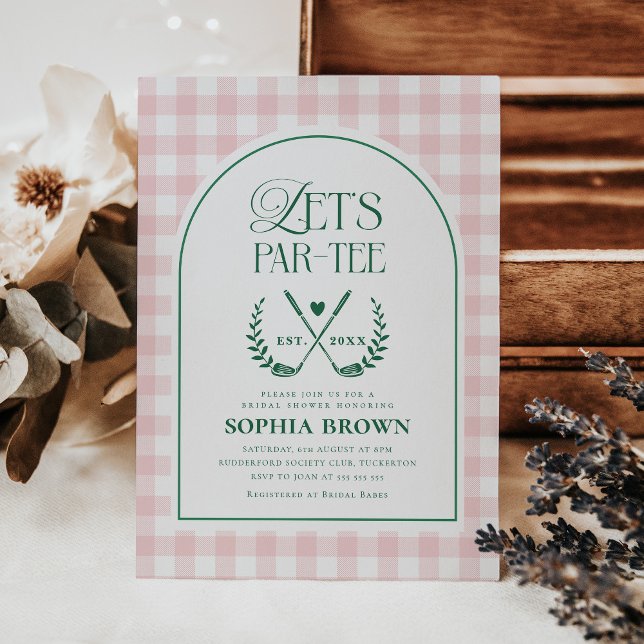 Invitación Vamos a Par-Tee, ducha de novias de golf moderna (Subido por el creador)
