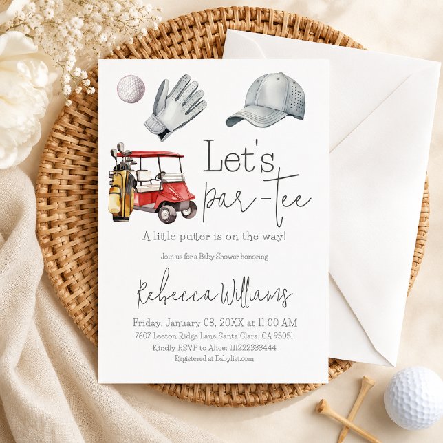 Invitación Vamos a Par Tee Fiesta de Cumpleaños de Bebé Tema  (Subido por el creador)