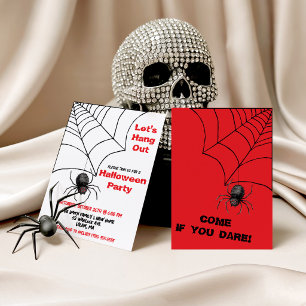 Invitación Vamos a pasar el rato, Araña, Fiesta de Halloween