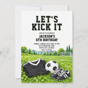 Invitación Vamos a Patear la Fiesta de Cumpleaños de Fútbol J