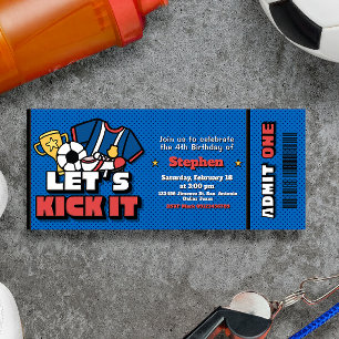 Invitación Vamos a patearlo - Fútbol Soccer
