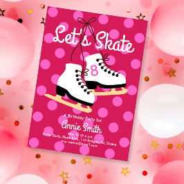 Invitación Vamos a patinar Fiesta de patinaje sobre hielo