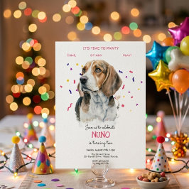 Invitación Vamos a pawtear, fiesta de cumpleaños del perro