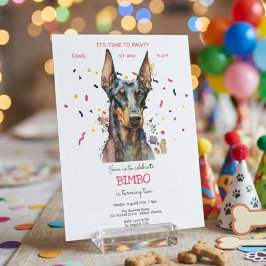 Invitación Vamos a pawtear, fiesta de cumpleaños del perro