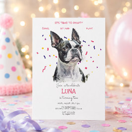 Invitación Vamos a pawty, cumpleaños del perro