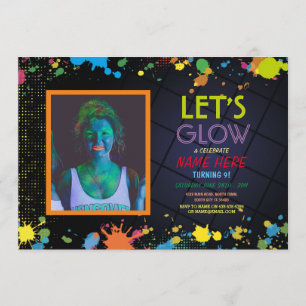 Invitación Vamos a resplandecer en Neon, la foto de la fiesta
