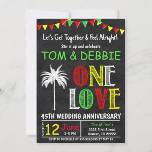 Invitación Vamos a reunirnos, aniversario de bodas de un amor