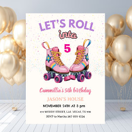 Invitación ¡Vamos a Rodar hacia los 5 Cumpleaños de Patines R