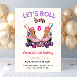Invitación ¡Vamos a Rodar hacia los 5 Cumpleaños de Patines R