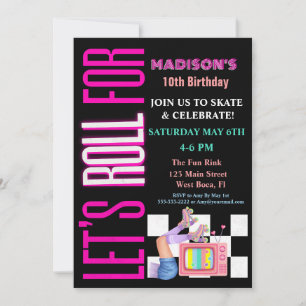 Invitación Vamos a Rodar Para, Fiesta de Patinaje sobre Rueda