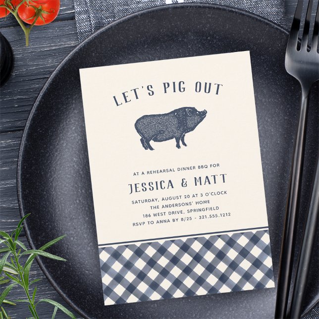 Invitación Vamos a salir | Cena de ensayo BBQ de verano (Subido por el creador)
