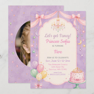 Invitación Vamos a ser elegantes Cumpleaños de Princesa Rosa 