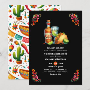 Invitación Vamos a Taca 'bout Amor: Boda de Fiesta Vibrante