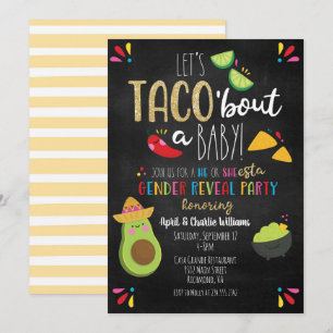 Invitación Vamos a Taca 'bout una Fiesta de Revelación de Gén