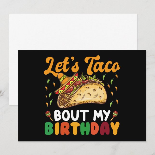 Invitación Vamos a Tacoblar Mi Cumpleaños Fiesta Cinco De May (Anverso / Reverso)