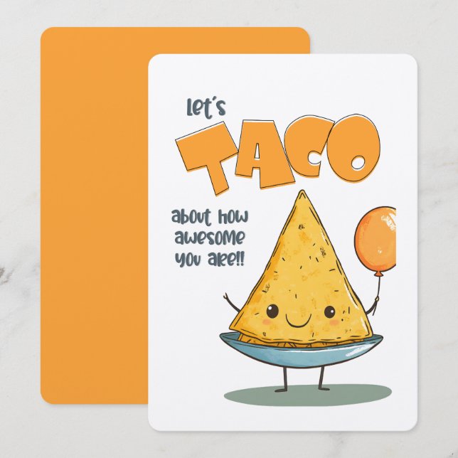 Invitación ¡Vamos a Tacos Sobre Lo Increíble Que Eres! (Anverso / Reverso)
