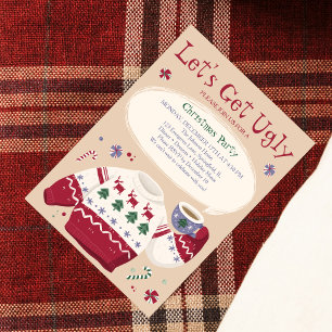 Invitación Vamos a tener divertida fiesta de Navidad con suét