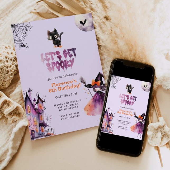 Invitación Vamos a tener el cumpleaños de Spooky Little witch (Subido por el creador)