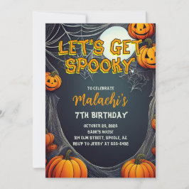 Invitación Vamos a tener miedo cumpleaños